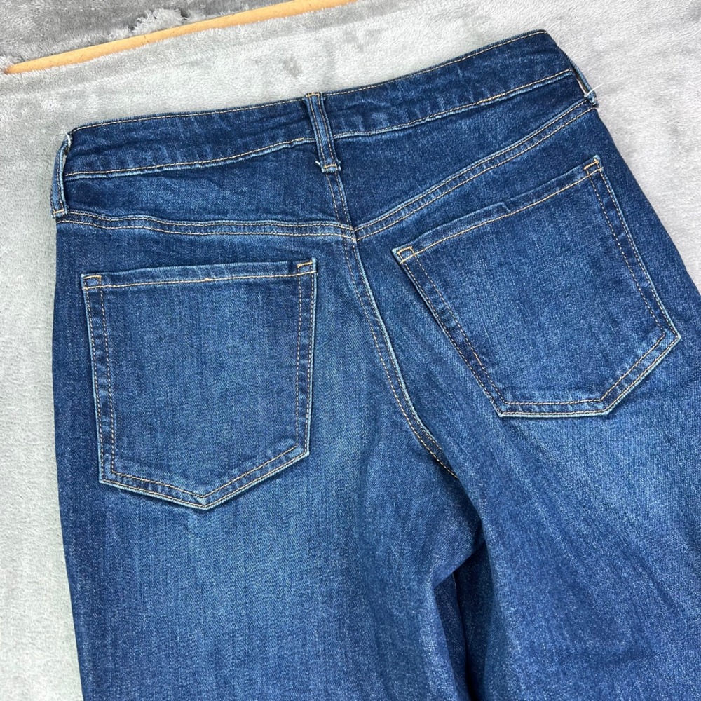 Old Navy O.G. Loose Jeans Womens 4 Dark Wash Solid Stretch High Rise Wide Leg - Picture 14 of 14